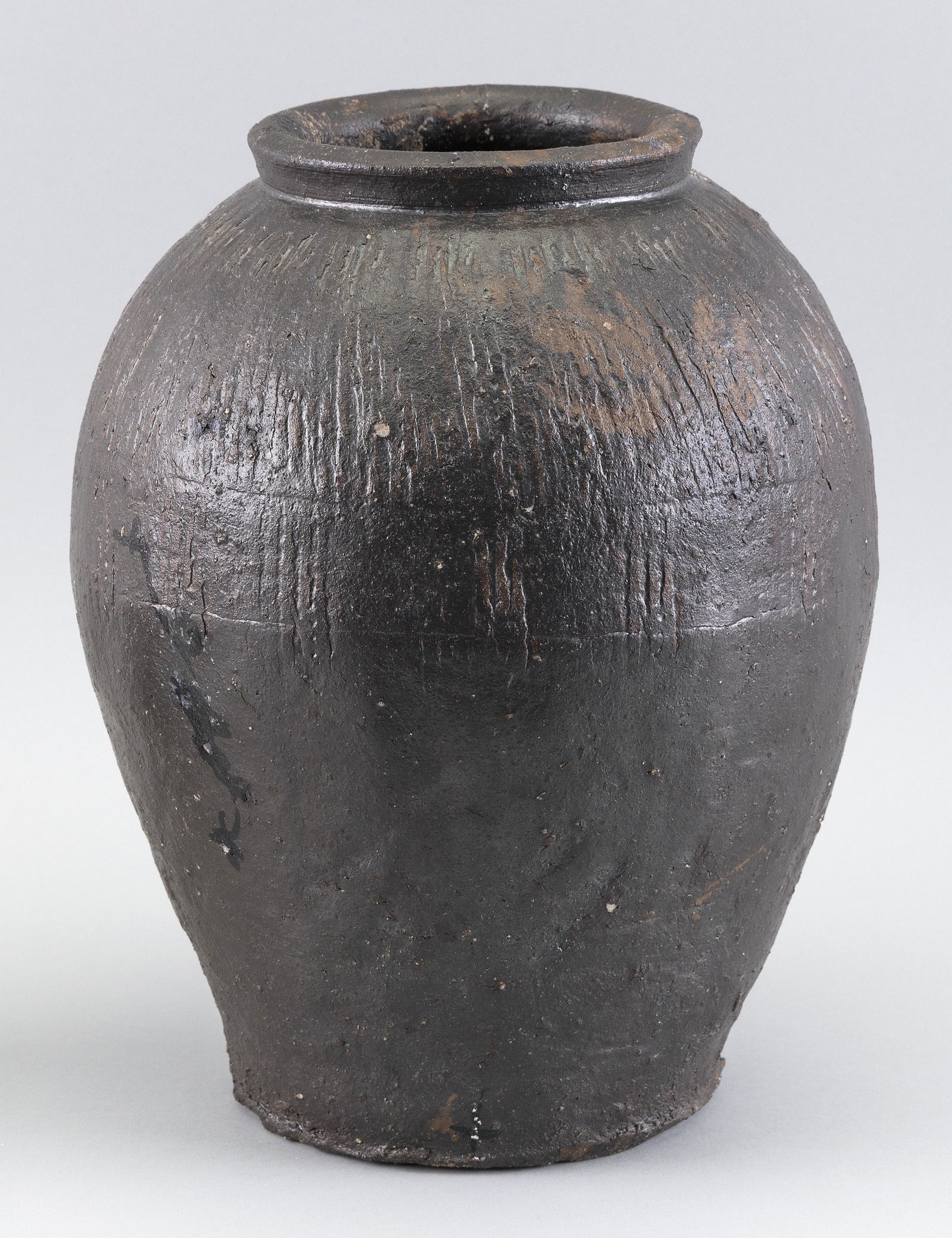 JAPANESE SHIGARAKI POTTERY STORAGE JAR Late Meiji (1 of 3)