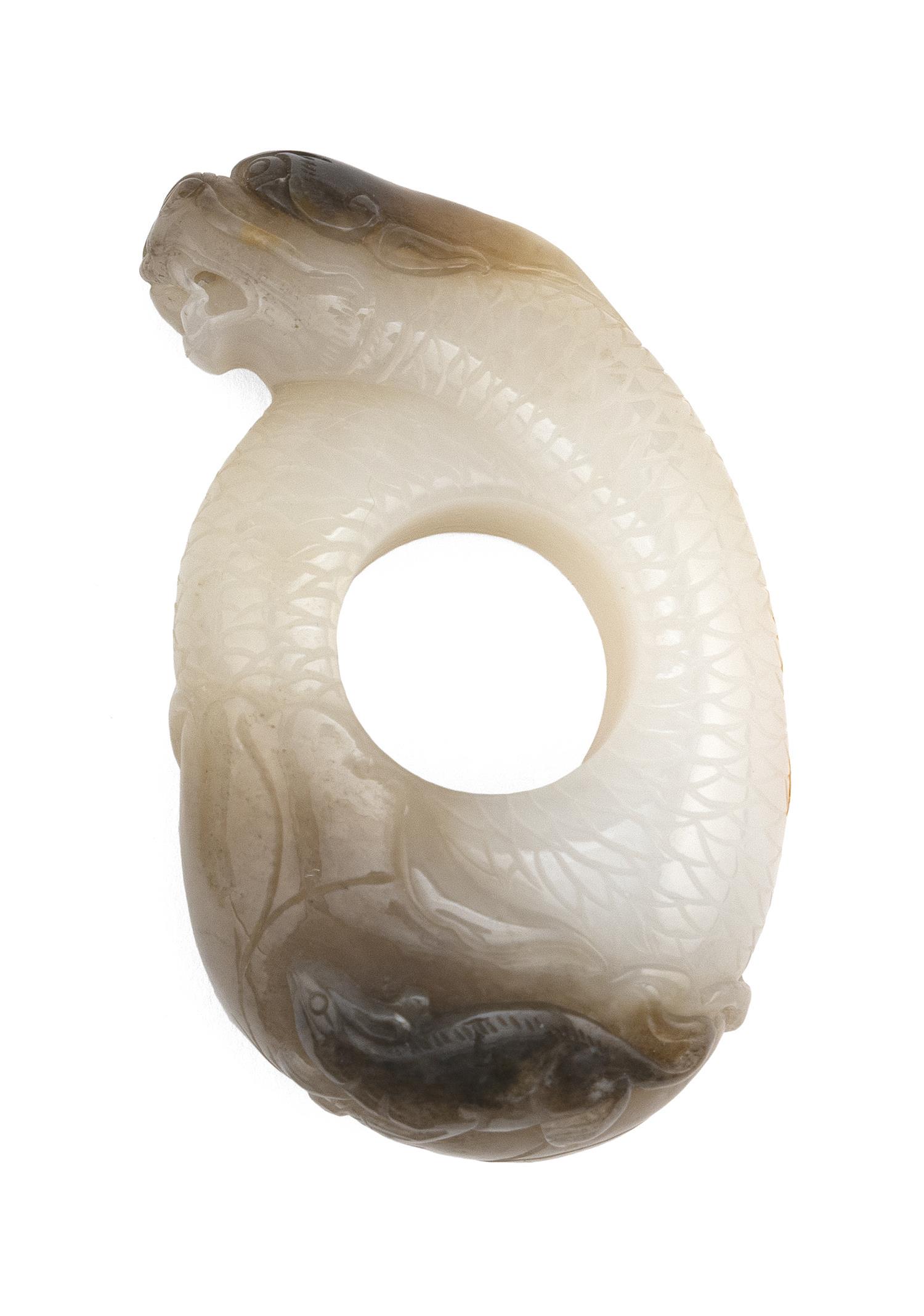 CHINESE MUTTONFAT JADE ARCHER'S THUMB RING Length 3". (1 of 2)