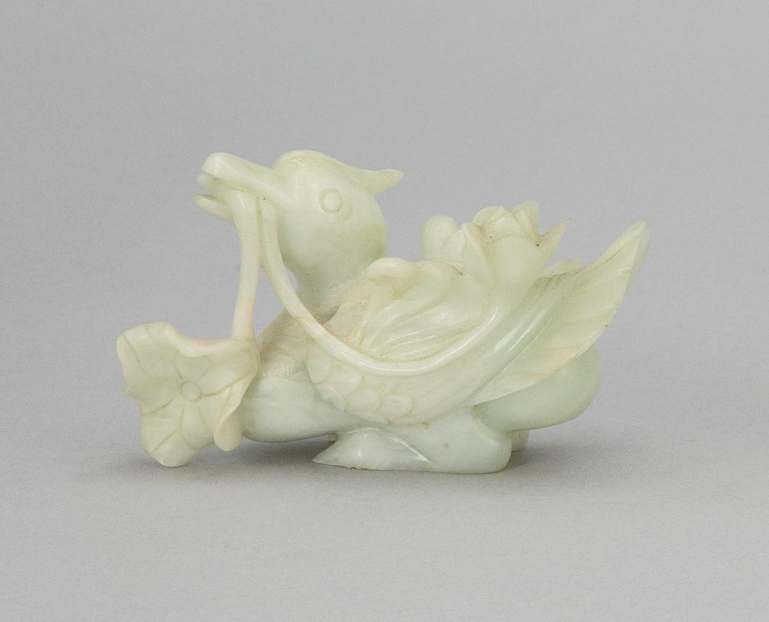 CHINESE CELADON GREEN JADEITE CARVING OF A MANDARIN (1 of 5)