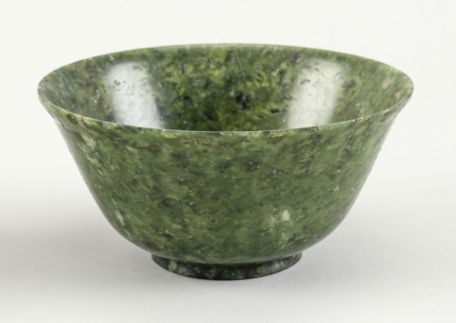 CHINESE TRANSLUCENT SPINACH GREEN JADE BOWL 19th (1 of 3)