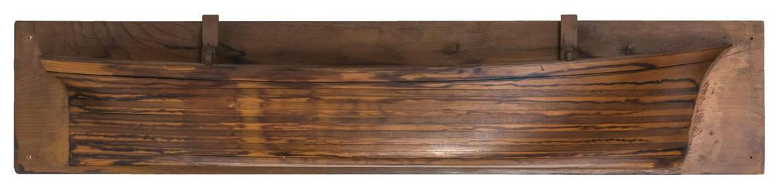 MOUNTED BUILDER'S HALF HULL MODEL 19th Century Pine (1 of 2)
