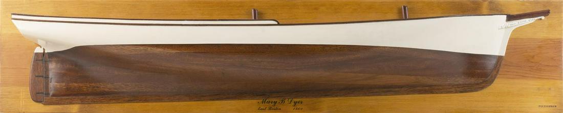 MOUNTED HALF HULL MODEL OF THE SCHOONER "MARY B. DYER" (1 of 2)