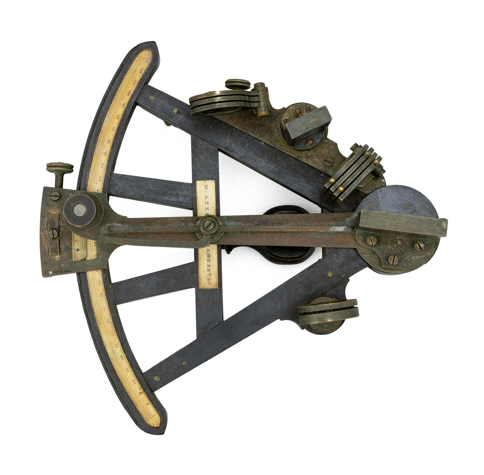 W. ATKIN CASED SEXTANT Newcastle, England, Mid-19th (1 of 4)