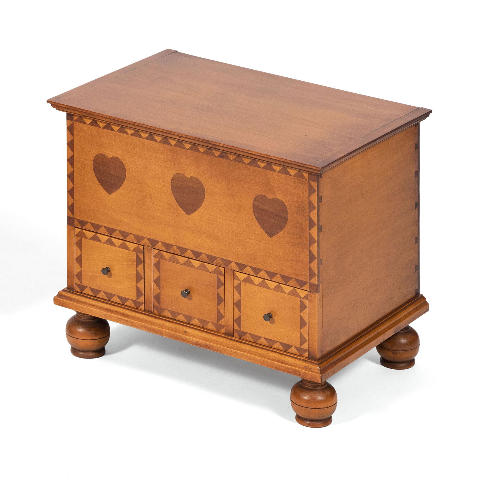 ELDRED WHEELER INLAID MAPLE 20th Century Height 13.75". (1 of 3)