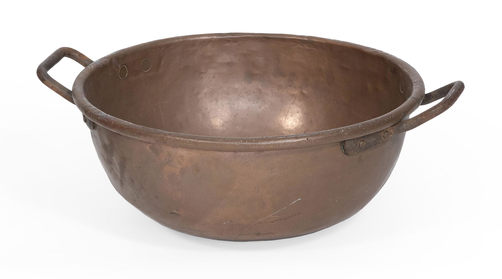 LARGE COPPER POT 19th Century Height 9”. Diameter (1 of 2)