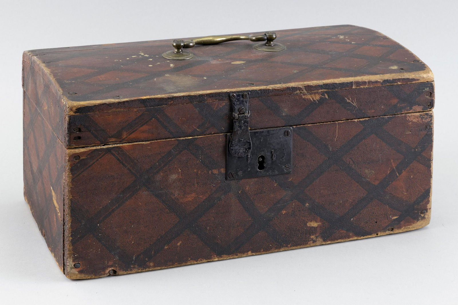 PAINTED WOODEN DOCUMENT BOX America, First Half of the (1 of 3)