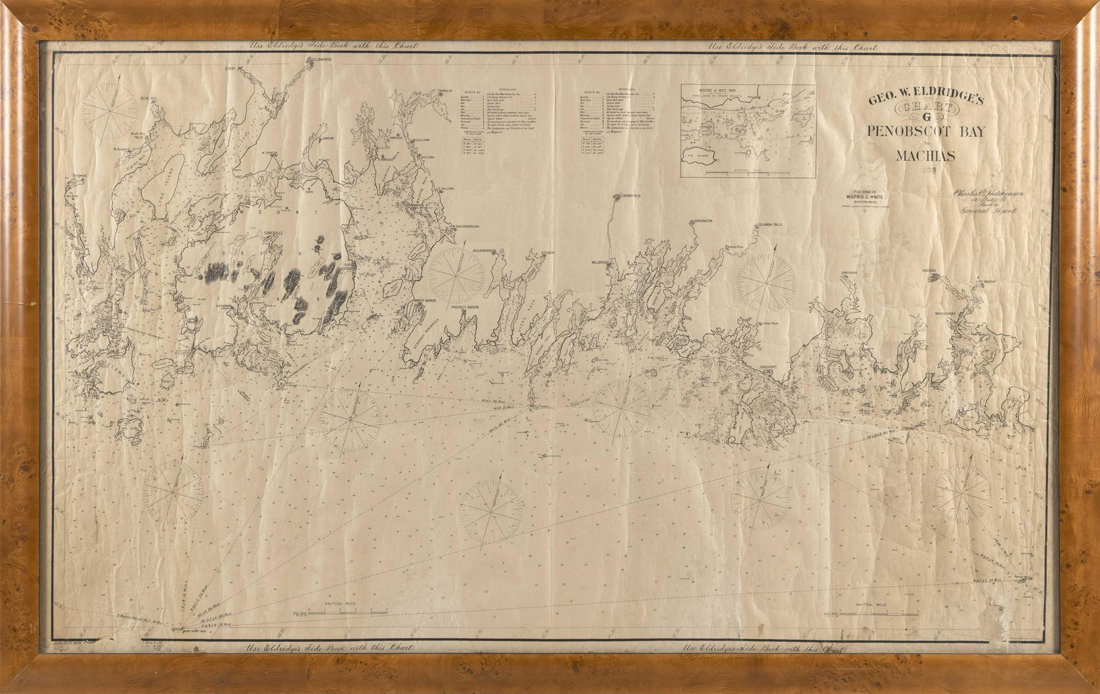"GEO. W. ELDRIDGE'S CHART G PENOBSCOT BAY TO MACHIAS" (1 of 2)