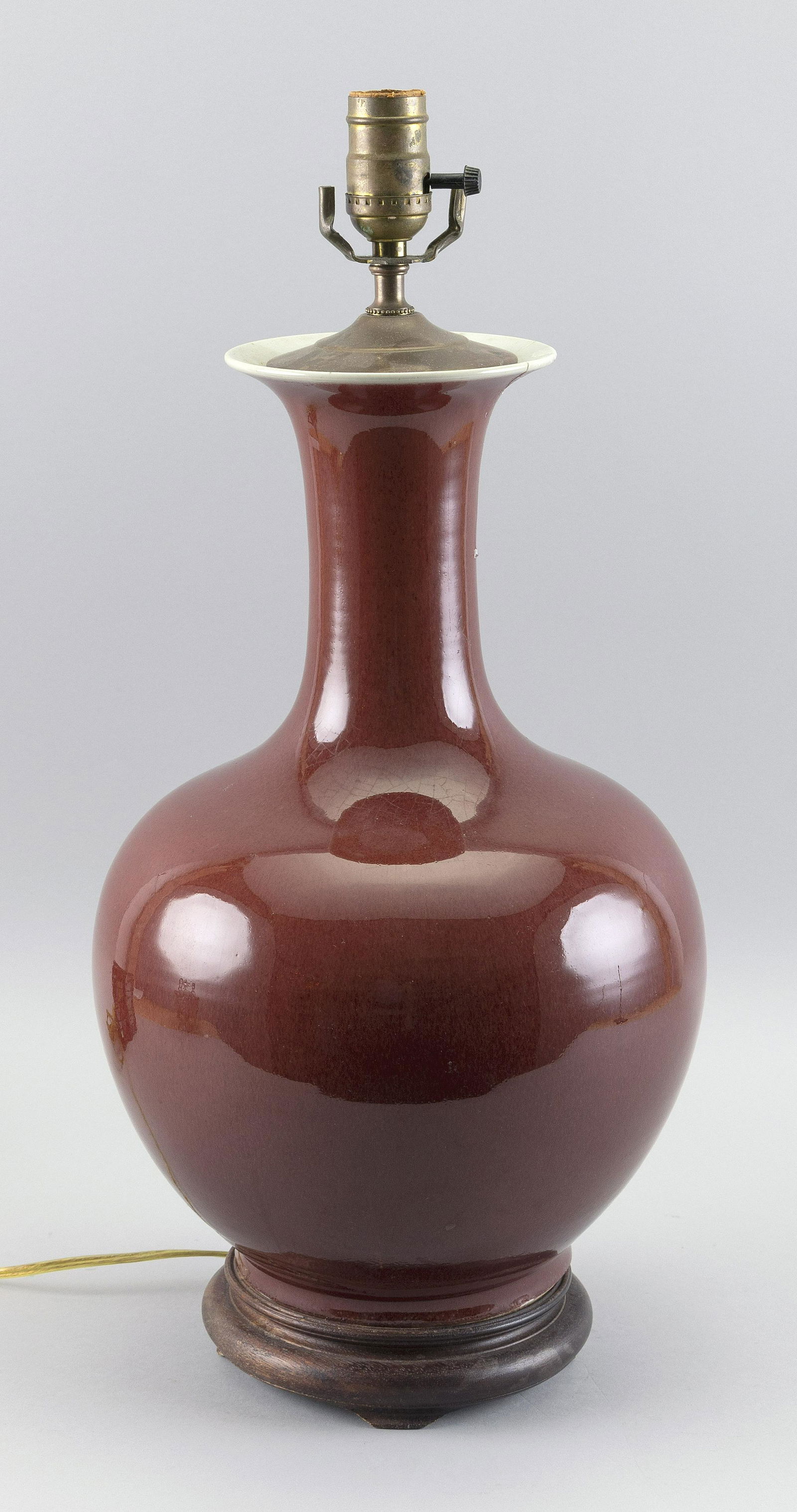 CHINESE SANG DE BOEUF PORCELAIN VASE Late 19th Century (1 of 3)