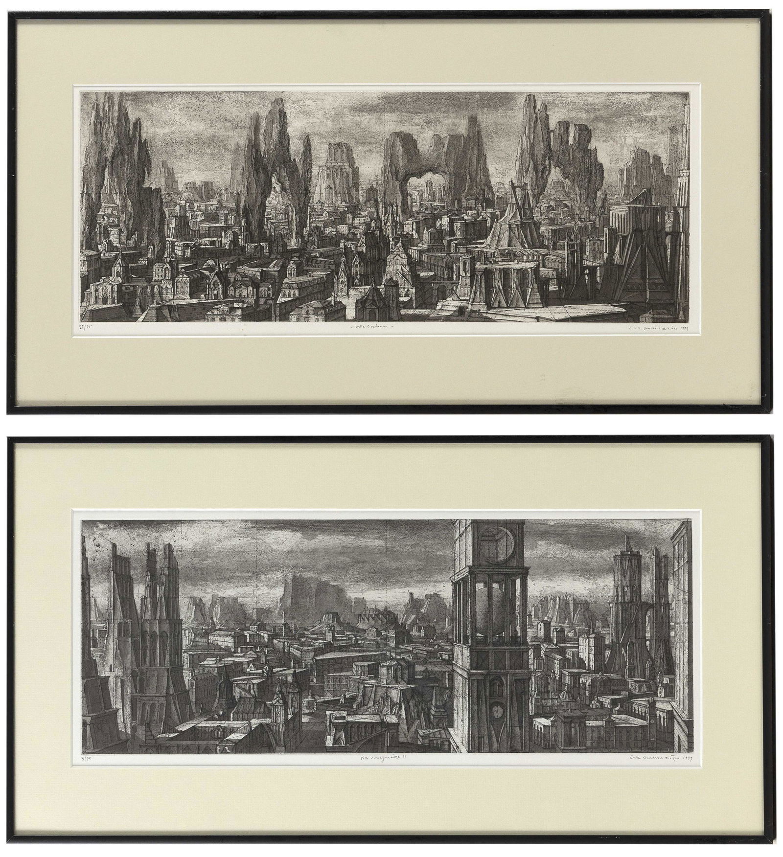 ERIK DESMAZIERES (France, b. 1948), Two etchings: (1 of 2)