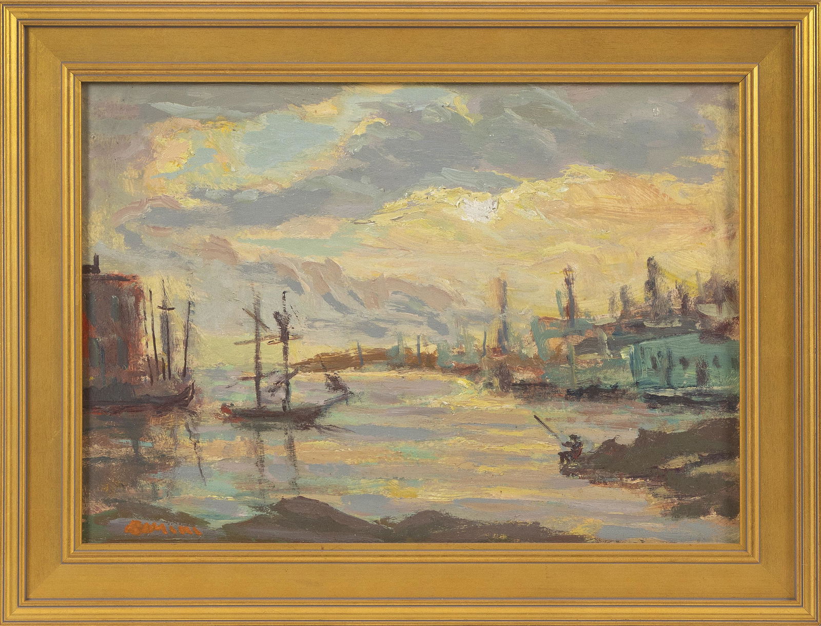 JOSEPH RIMINI   Massachusetts, 1920-2000  Harbor (1 of 2)