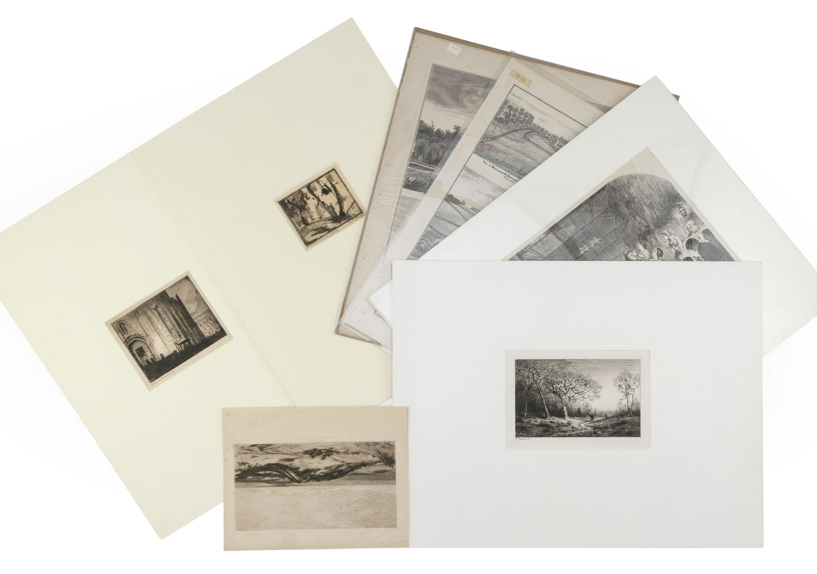 SEVEN WORKS ON PAPER   19th and 20th Century  1) (1 of 1)