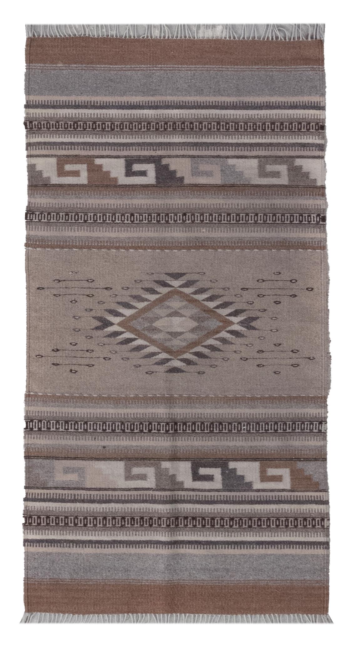 TEEC NOS NAVAJO RUG   20th Century  In grays and (1 of 1)
