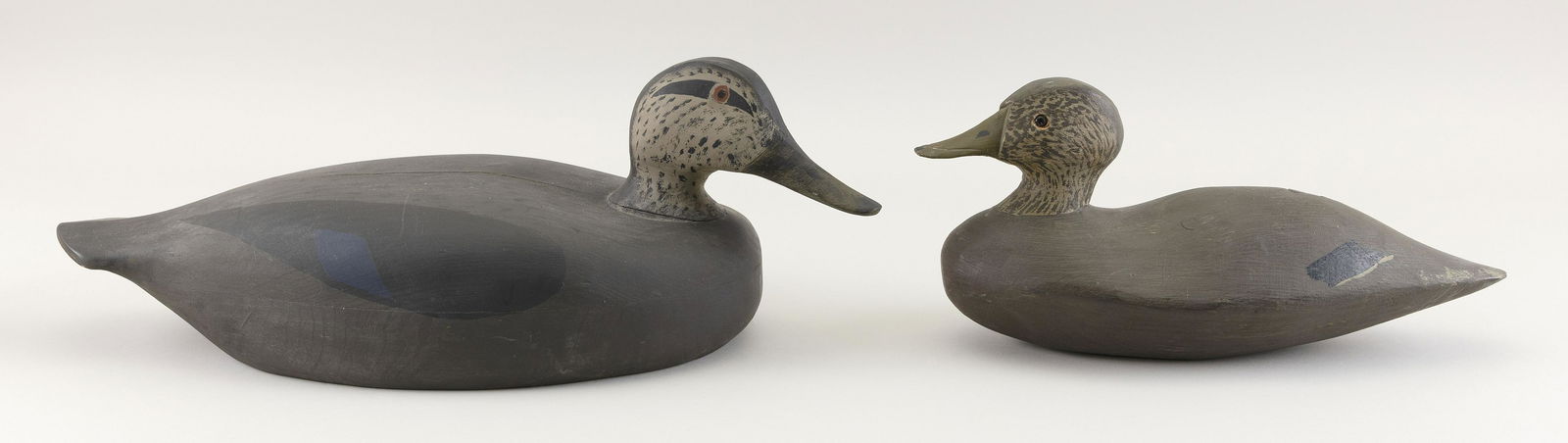 TWO NEW ENGLAND BLACK DUCK DECOYS   20th Century (1 of 3)