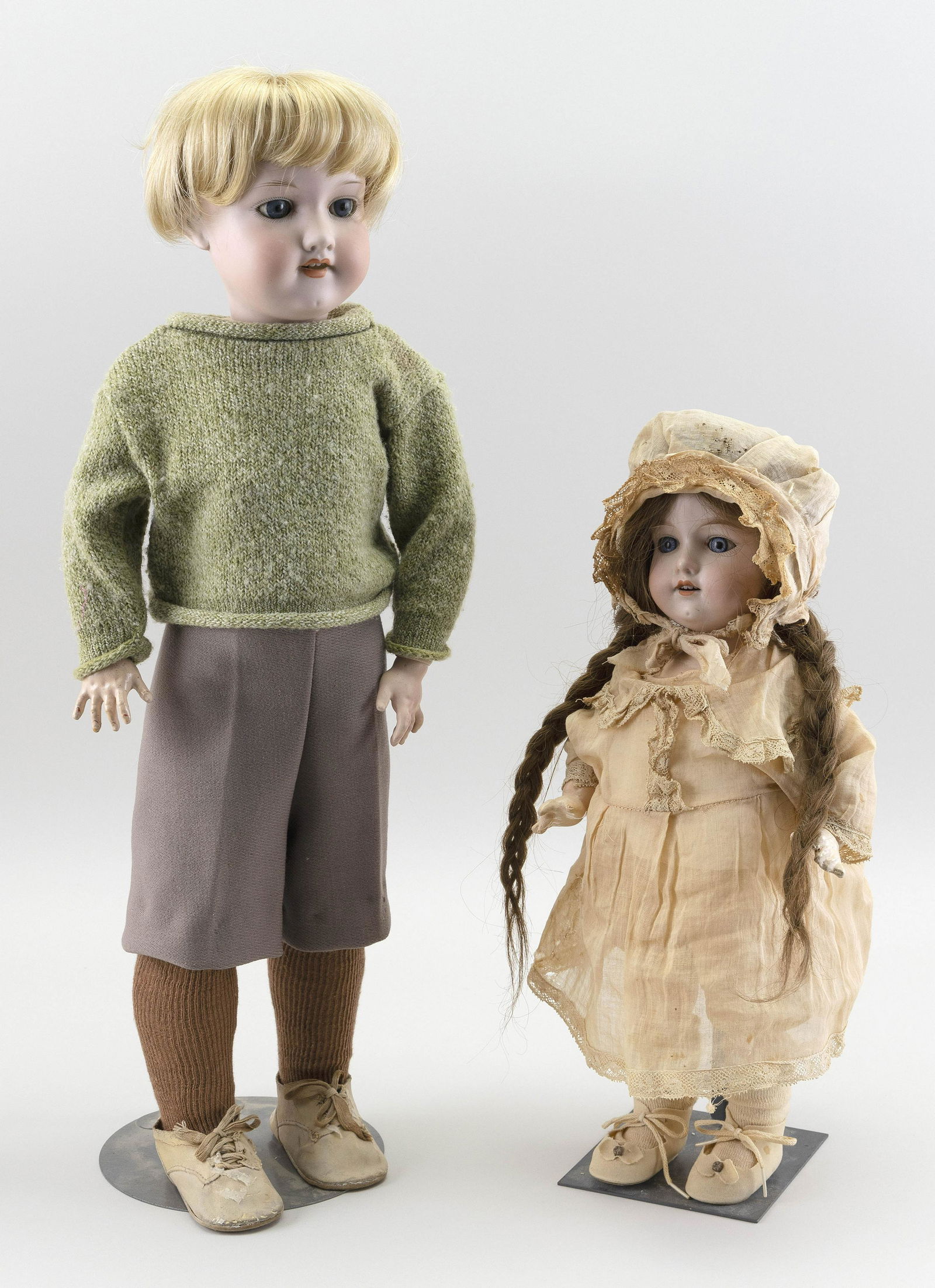 TWO AM 390 BISQUE-HEAD DOLLS (1 of 3)