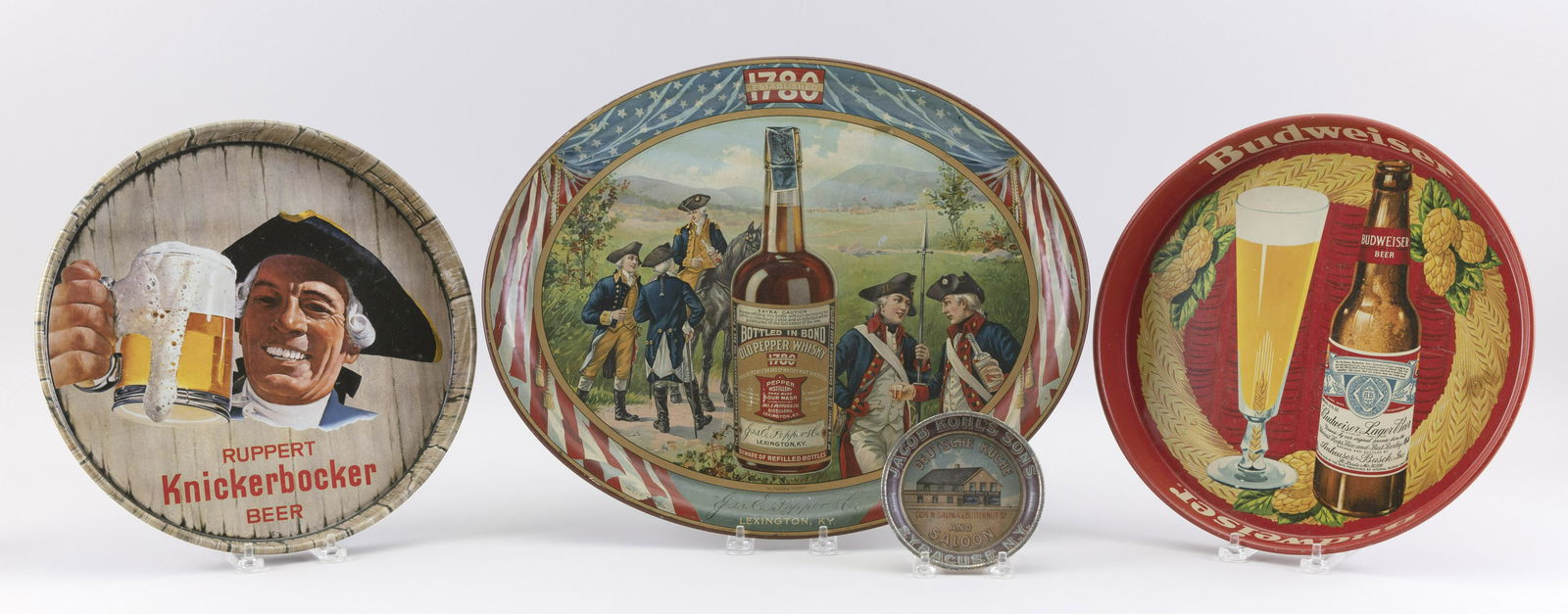 FOUR VINTAGE BEER TRAYS (1 of 1)