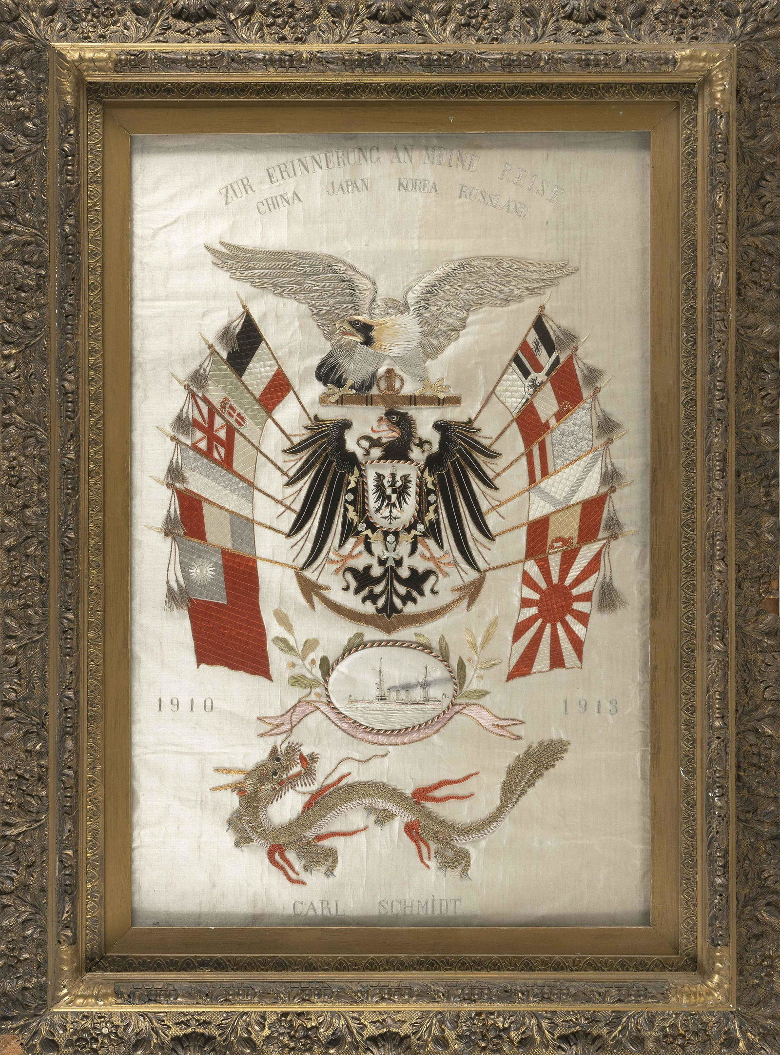 CHINA TRADE EMBROIDERY FOR THE GERMAN MARKET Early 20th (1 of 1)