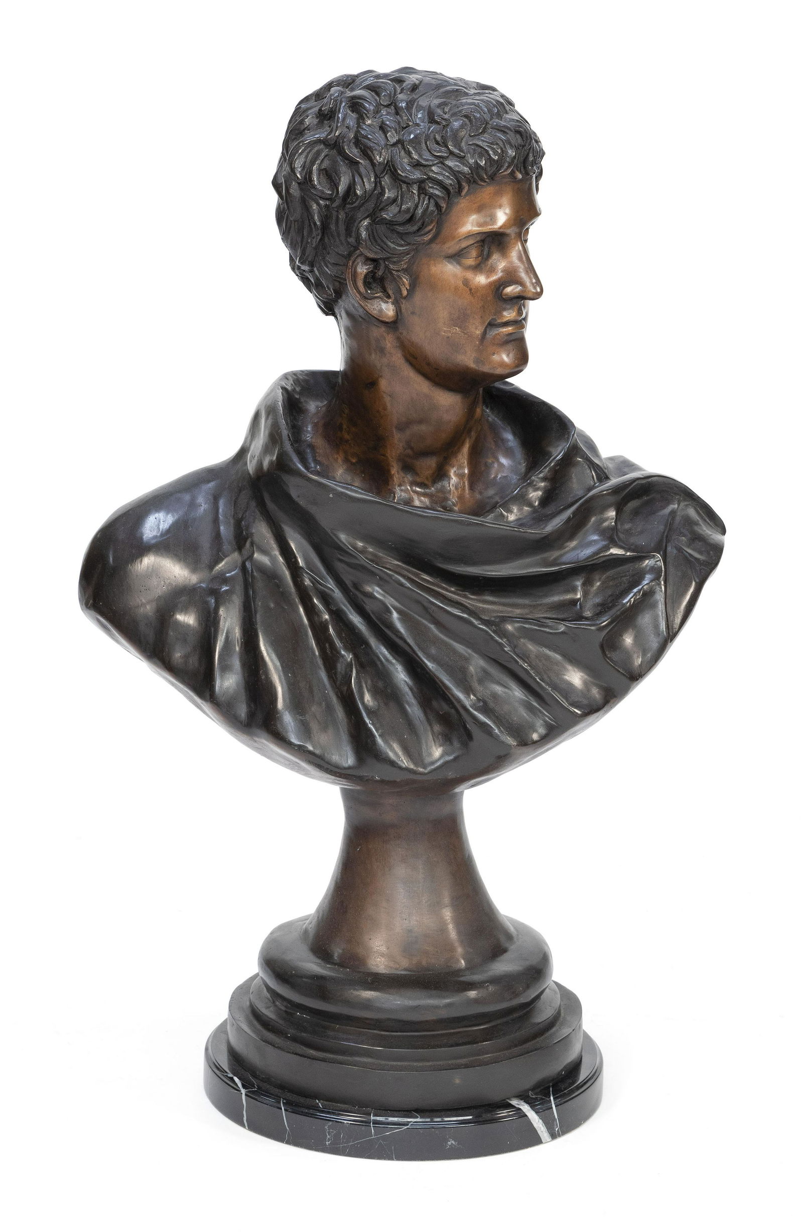 ITALIAN SCHOOL 20th Century Bust of Mark Antony. Signed (1 of 2)