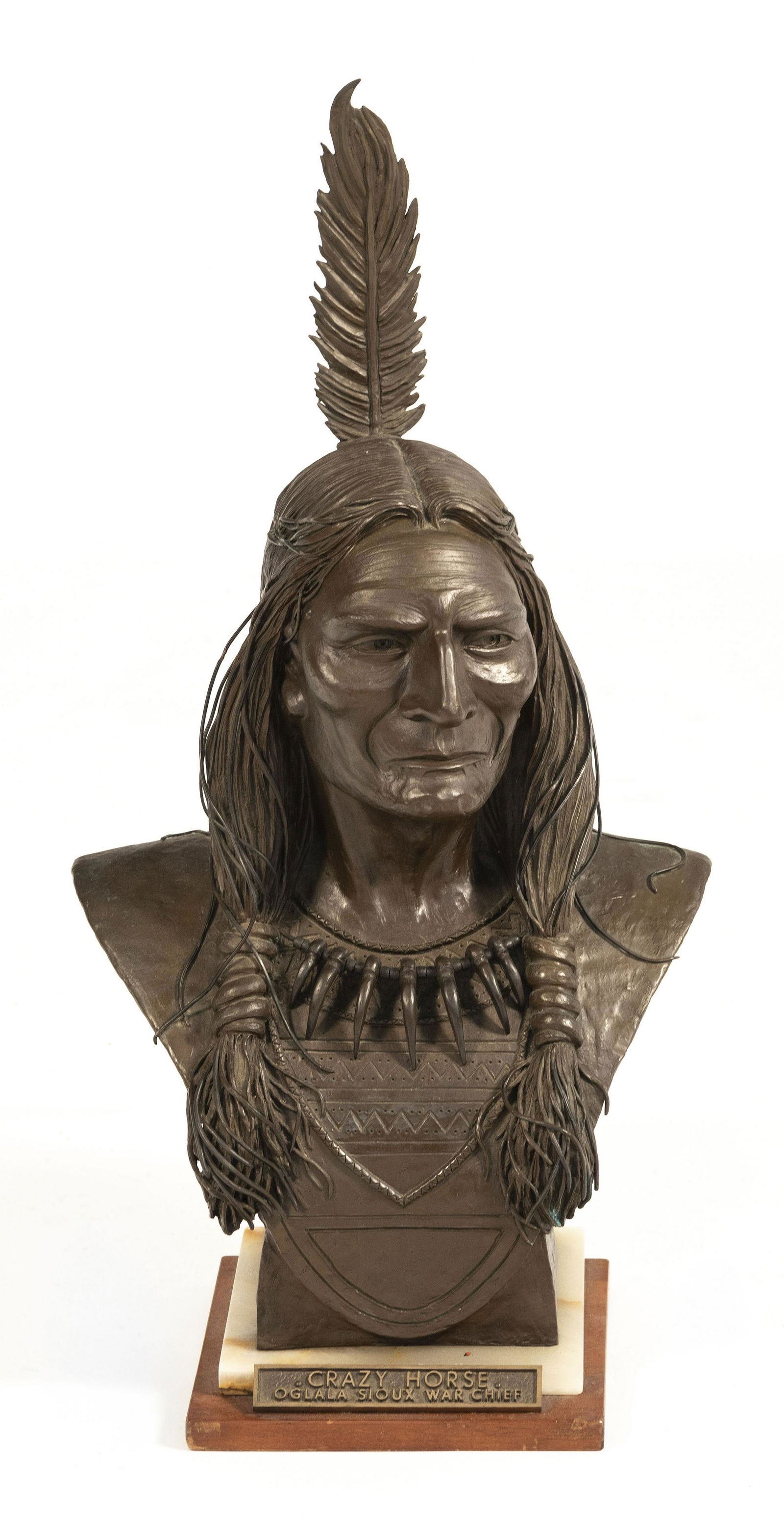 STANFORD P. STEVENS Texas 1917-2000 Bust "Crazy Horse, (1 of 4)