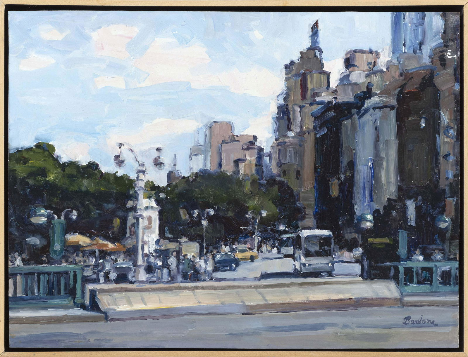 SHEILA BARBONE Connecticut b. 1956 "Columbus Circle, (1 of 3)