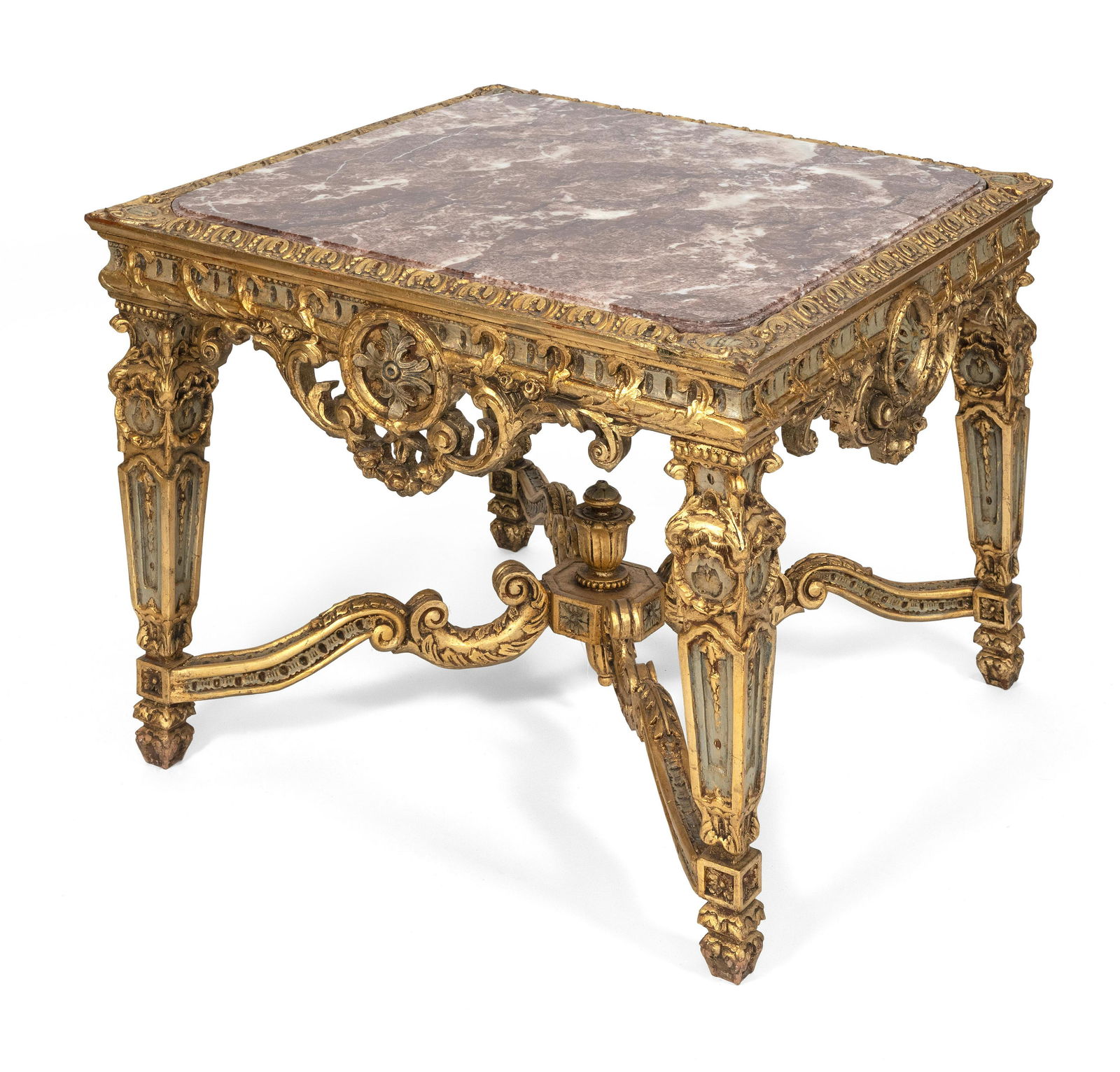 FRENCH LOUIS XIV-STYLE ORNATELY CARVED AND PAINTED (1 of 3)