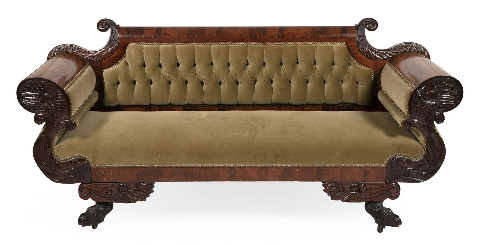 FEDERAL EMPIRE SOFA 19th Century In mahogany and (1 of 3)