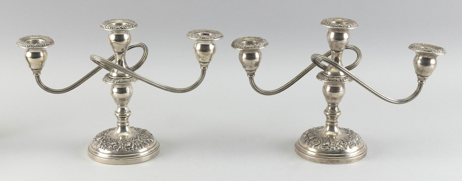 PAIR OF S. KIRK & SON WEIGHTED STERLING SILVER (1 of 2)