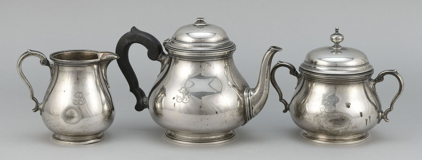 TIFFANY & CO. STERLING SILVER THREE-PIECE TEA SET New (1 of 4)