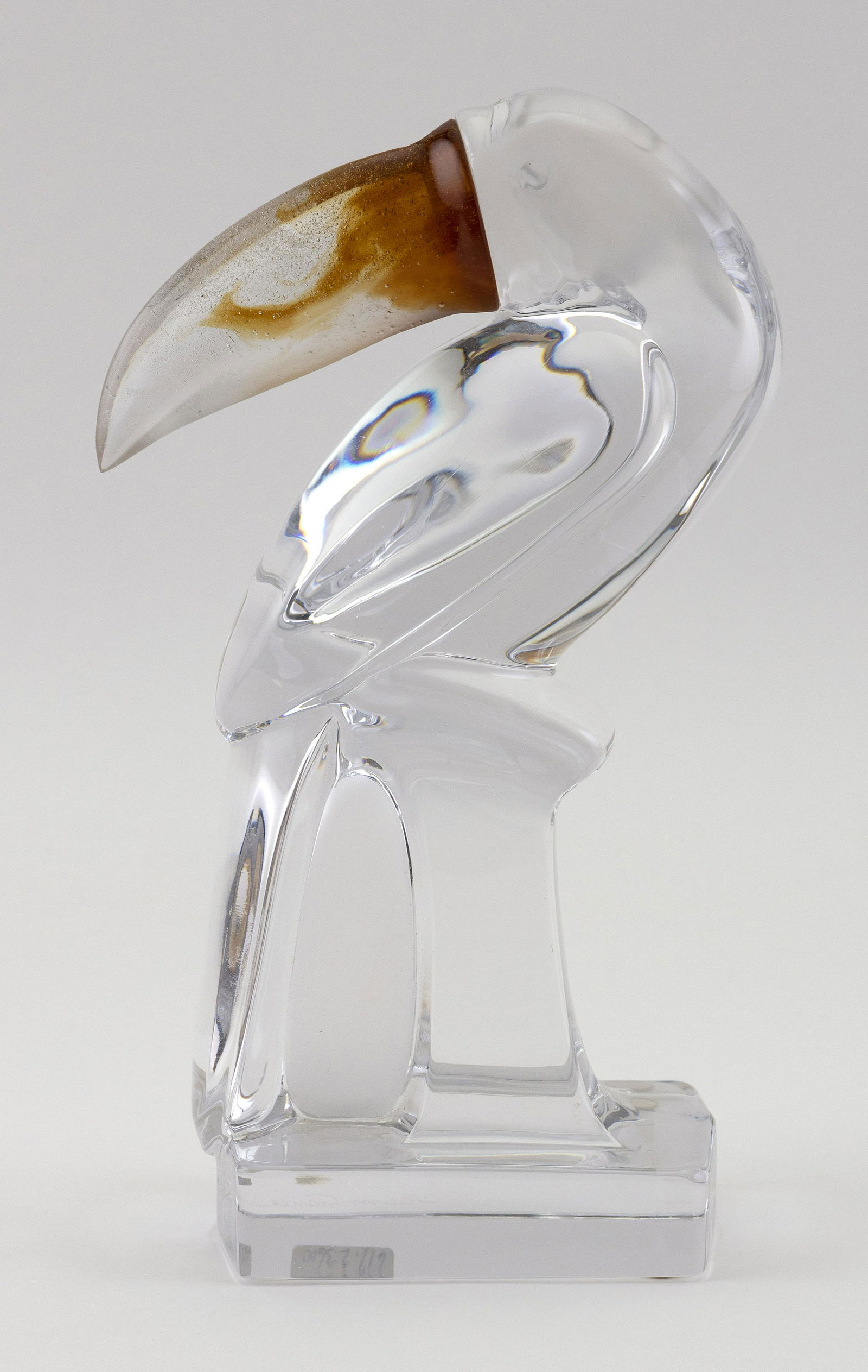 DAUM CRYSTAL TOUCAN France, 20th Century Colored glass (1 of 2)
