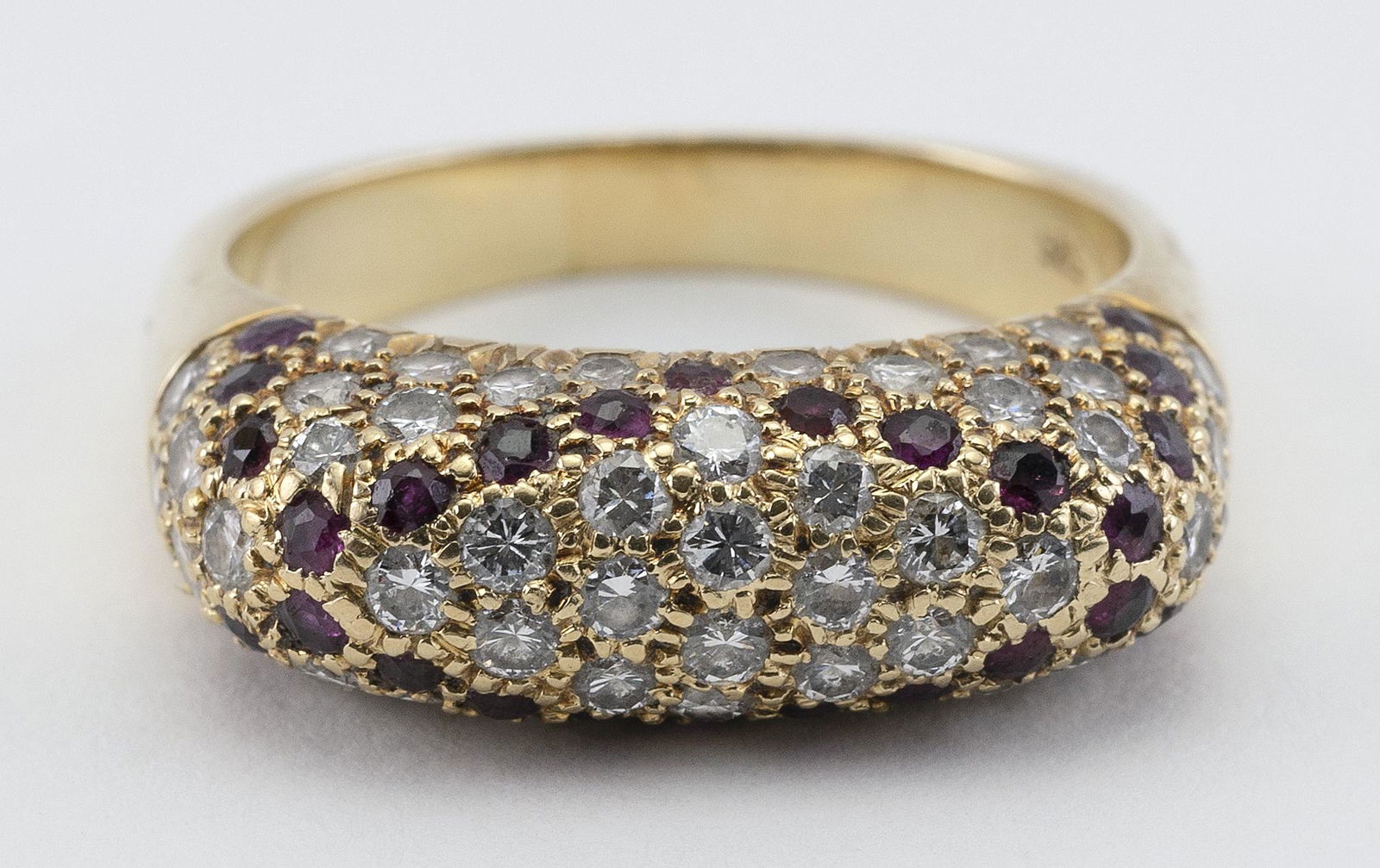 14KT GOLD, DIAMOND AND RUBY RING Switzerland Stones (1 of 2)