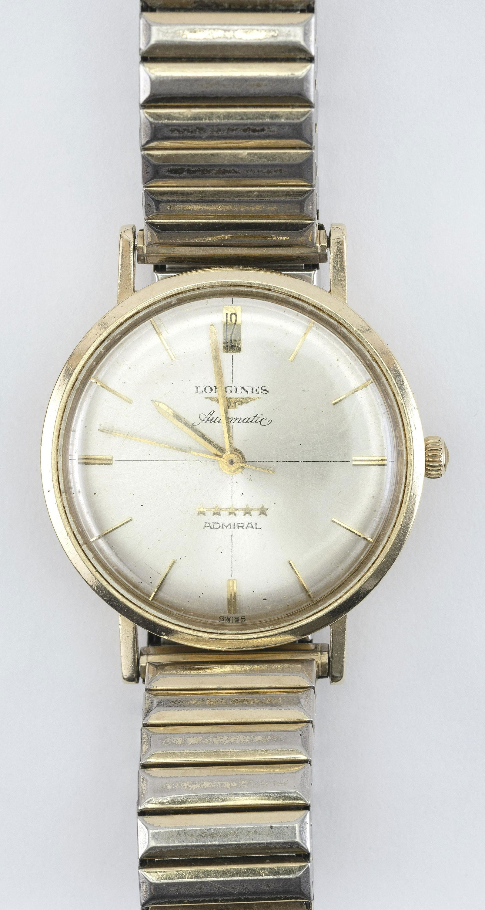 LONGINES FIVE STAR ADMIRAL 14KT GOLD AUTOMATIC WATCH (1 of 2)
