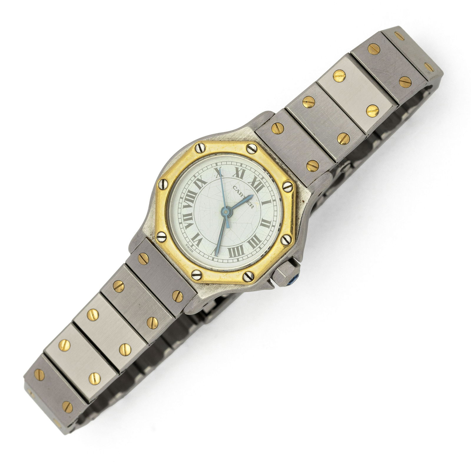 CARTIER “SANTOS OCTAGON” STAINLESS STEEL AND 18KT GOLD (1 of 2)