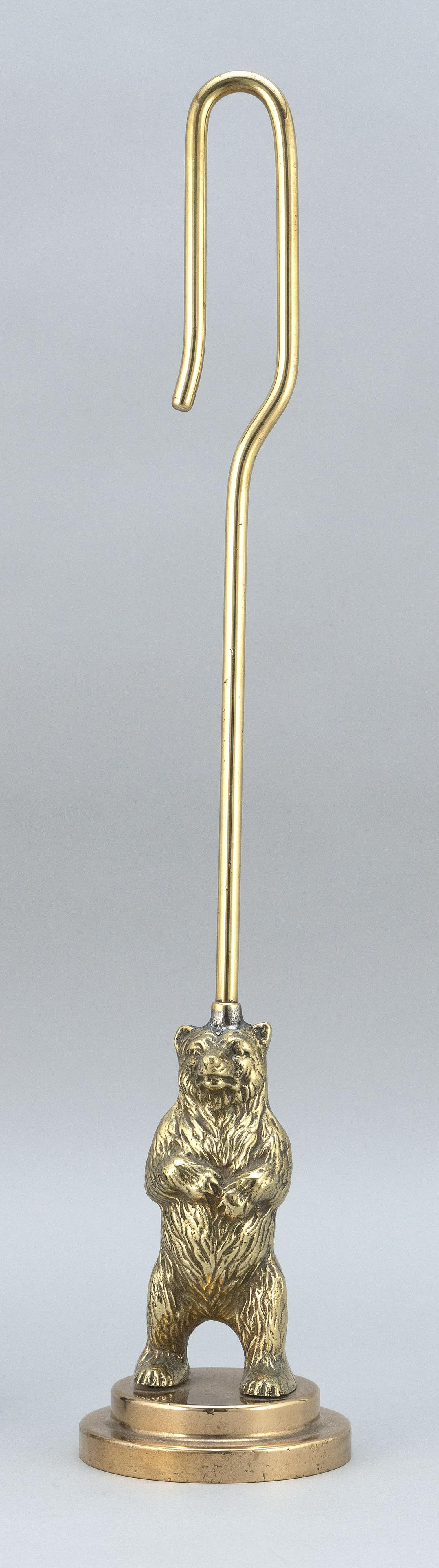 BRASS STANDING BEAR DOORSTOP Contemporary Height 23”. (1 of 2)