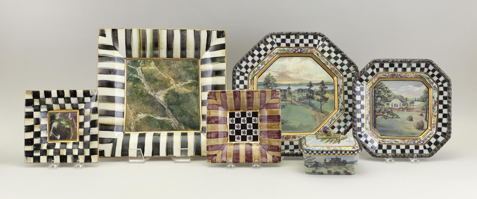 SIX PIECES OF MACKENZIE-CHILDS CERAMIC TABLEWARE (1 of 2)