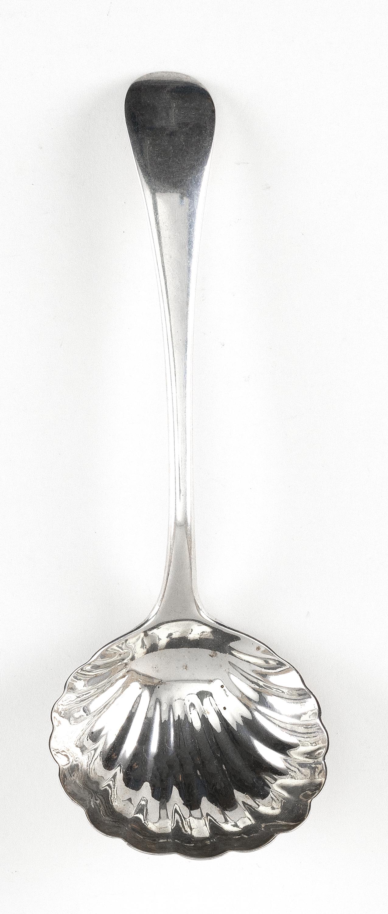GEORGE II STERLING SILVER SAUCE LADLE London, 1755 (1 of 2)