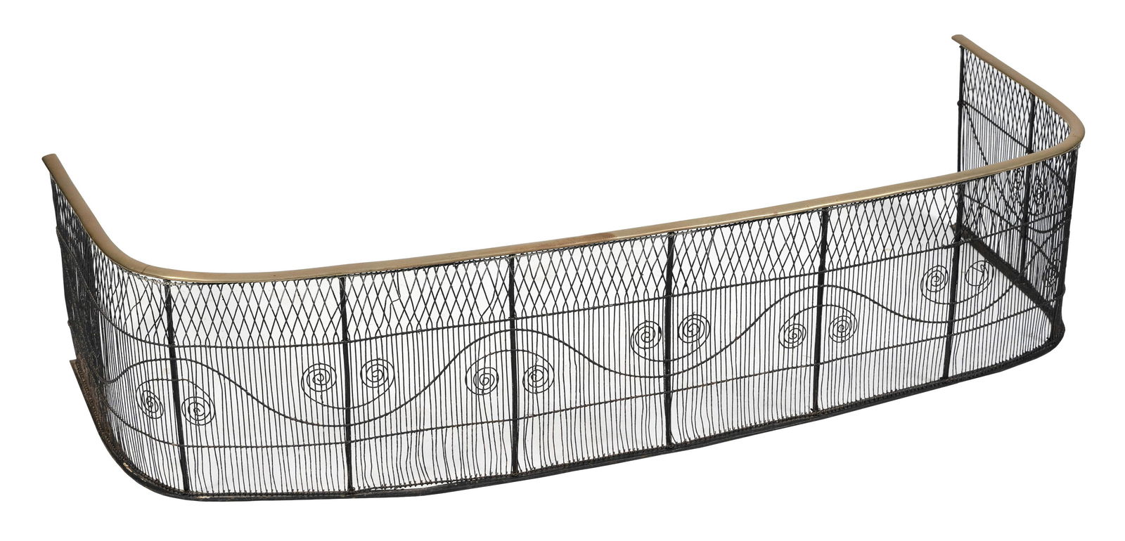 BRASS AND WIRE FIREPLACE FENDER Late 18th/Early 19th (1 of 1)