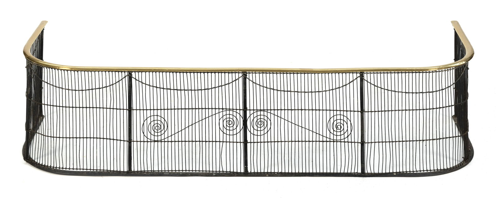 WIRE AND BRASS FIREPLACE SCREEN Early 19th Century (1 of 1)