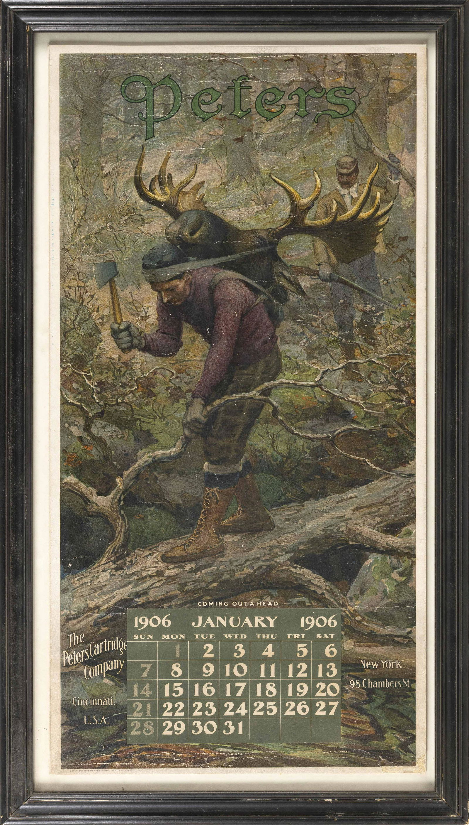 PETERS CARTRIDGE COMPANY ADVERTISING CALENDAR 27” x (1 of 2)