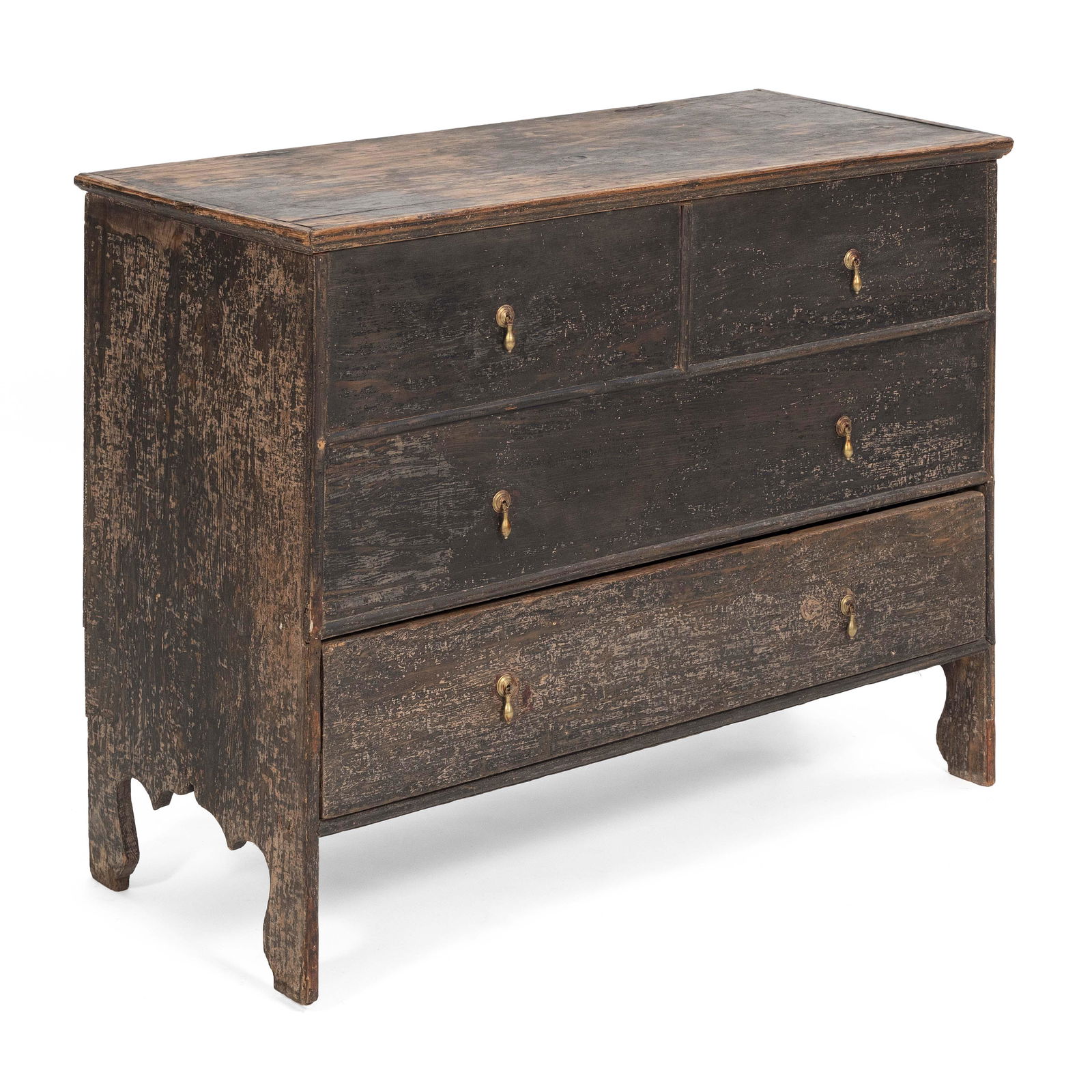 EARLY PAINTED PINE BLANKET CHEST Late 18th Century (1 of 3)