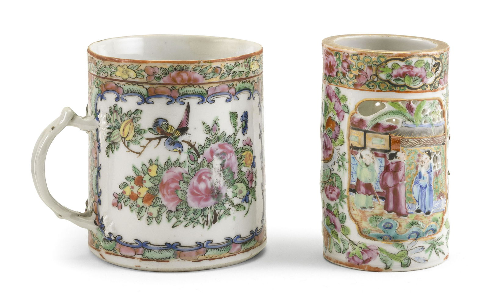 TWO PIECES OF CHINESE EXPORT ROSE MEDALLION PORCELAIN (1 of 5)