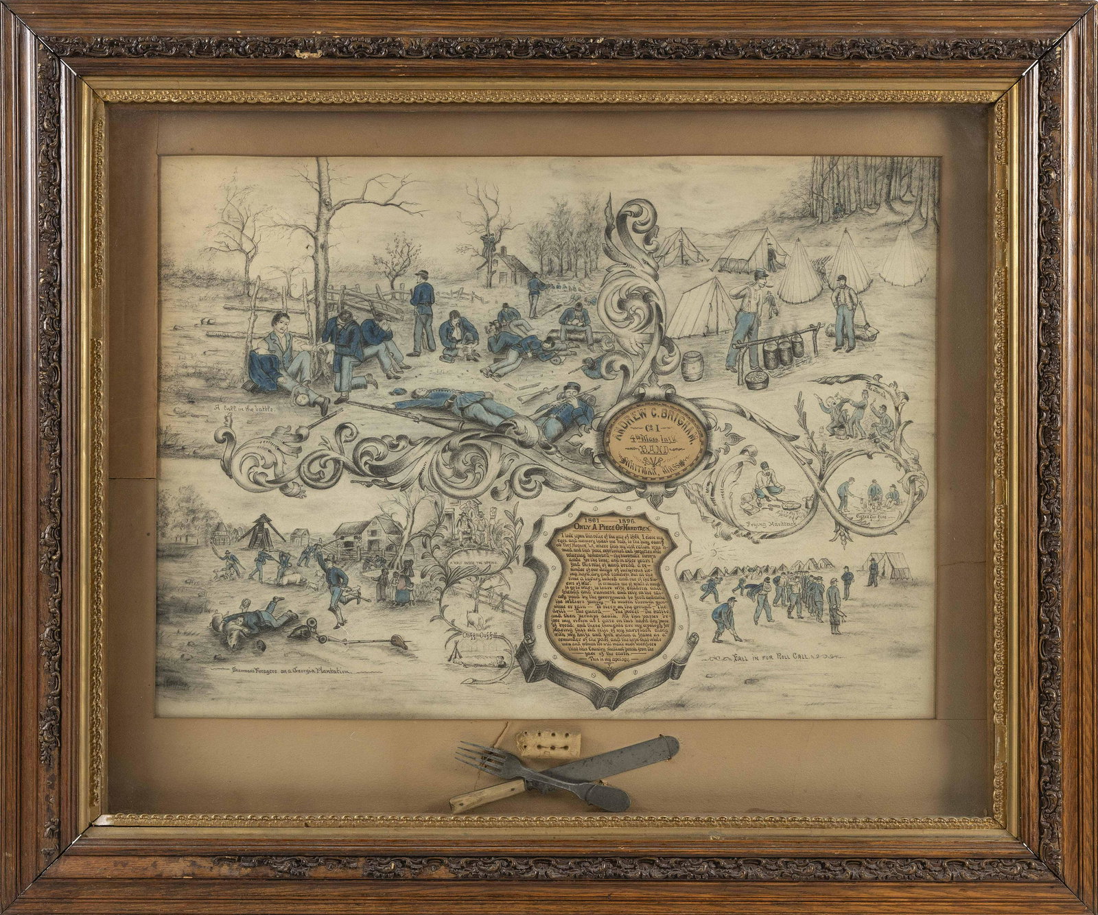 RARE CIVIL WAR-THEMED COMMEMORATIVE MILITARY COLLAGE (1 of 5)