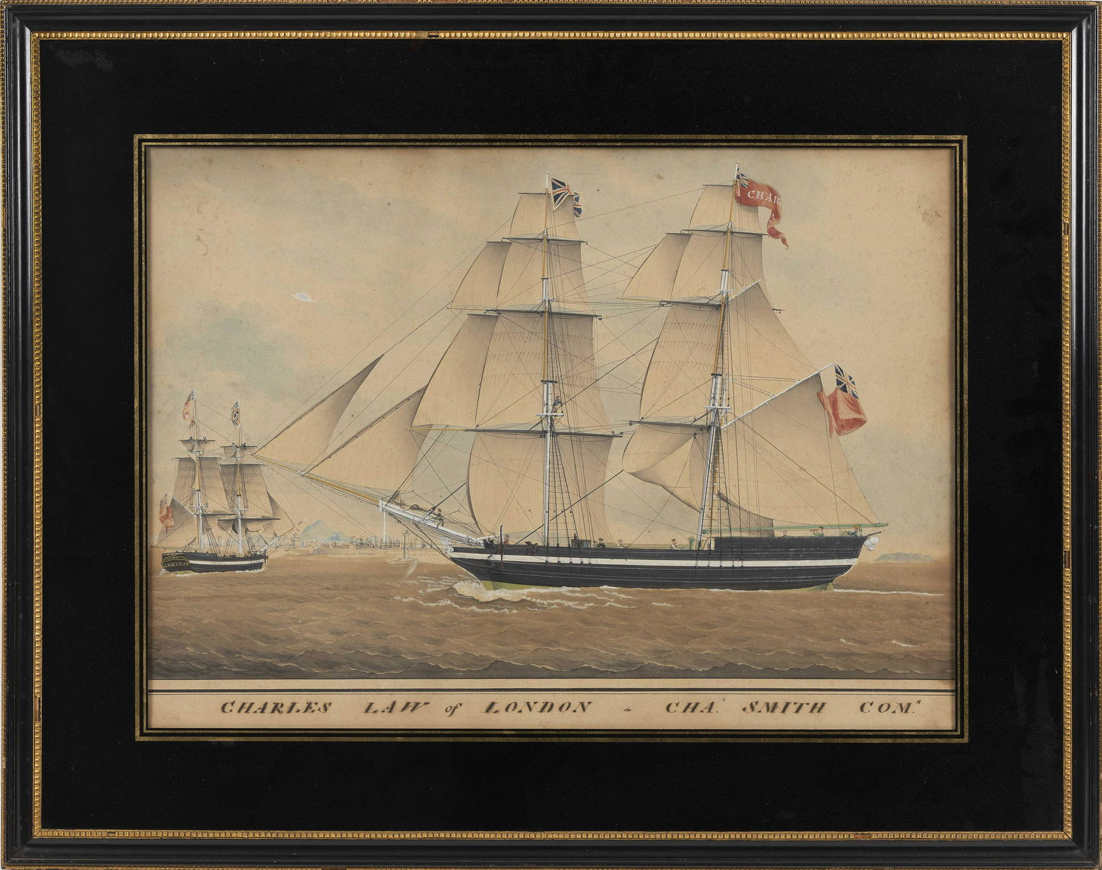 PORTRAIT OF THE SHIP "CHARLES LAW' OF LONDON (1 of 2)