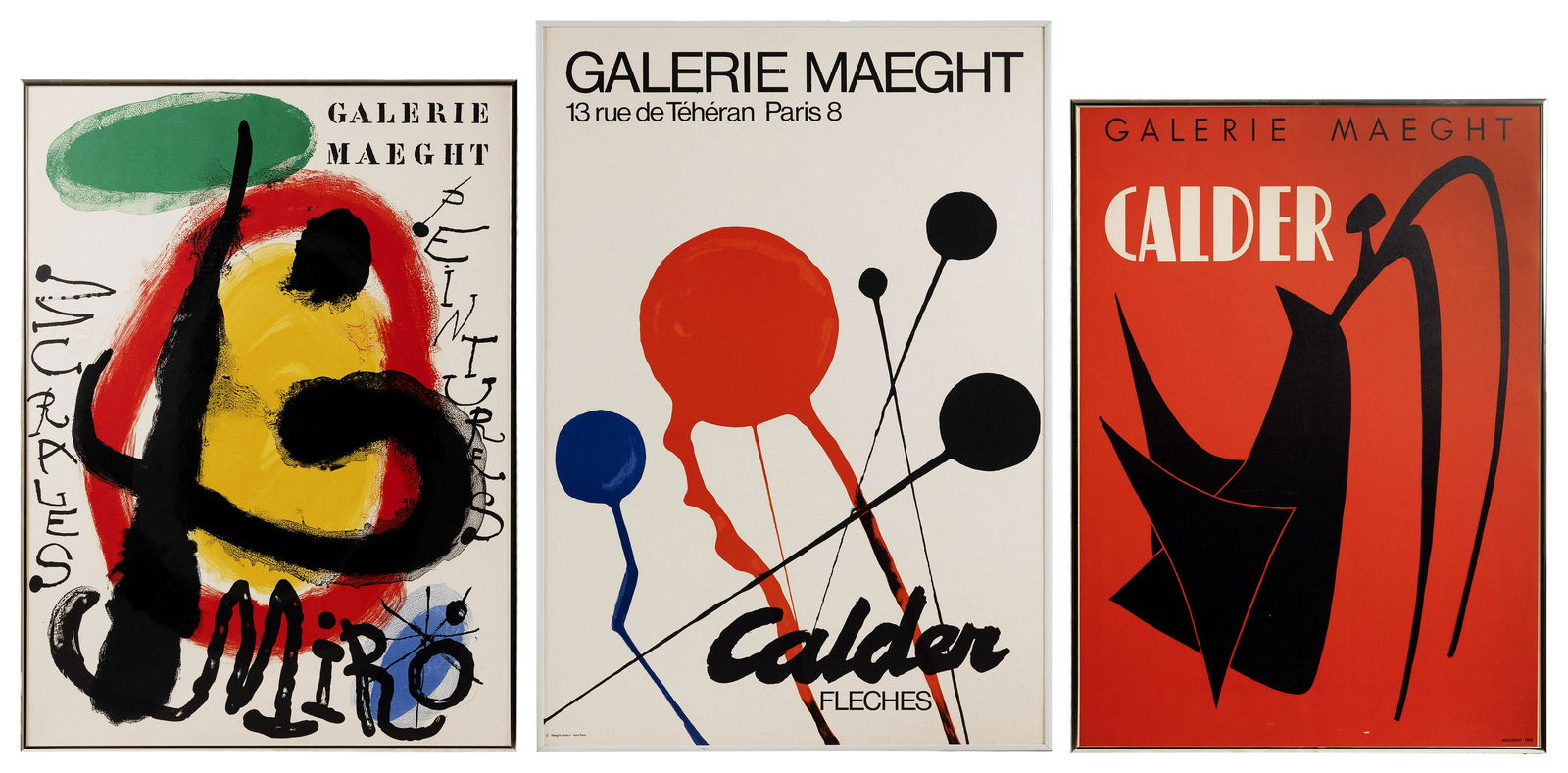 THREE GALERIE MAEGHT EXHIBITION POSTERS Mid-20th (1 of 2)