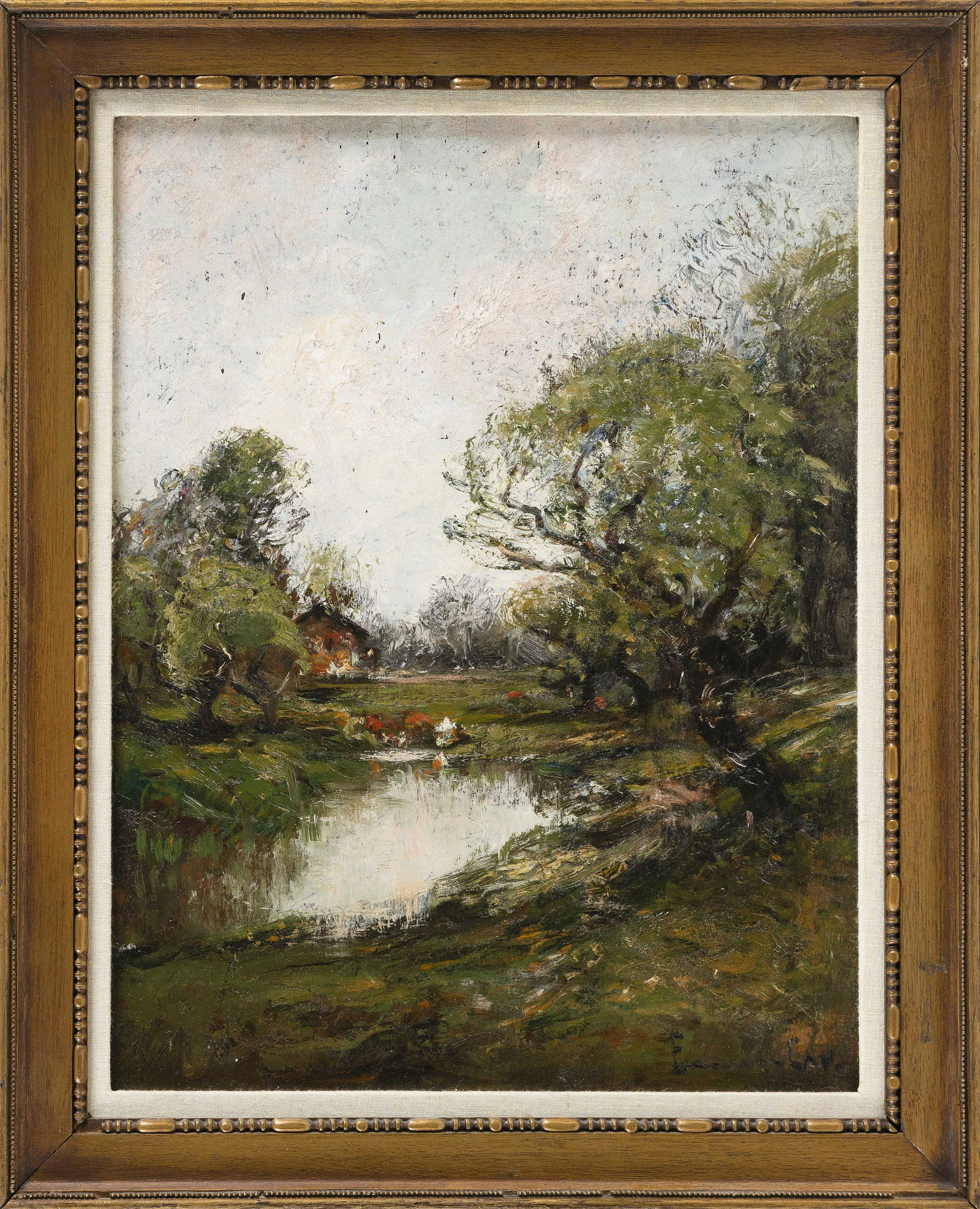 CONTINENTAL SCHOOL (19th Century,), Cows watering at a (1 of 2)