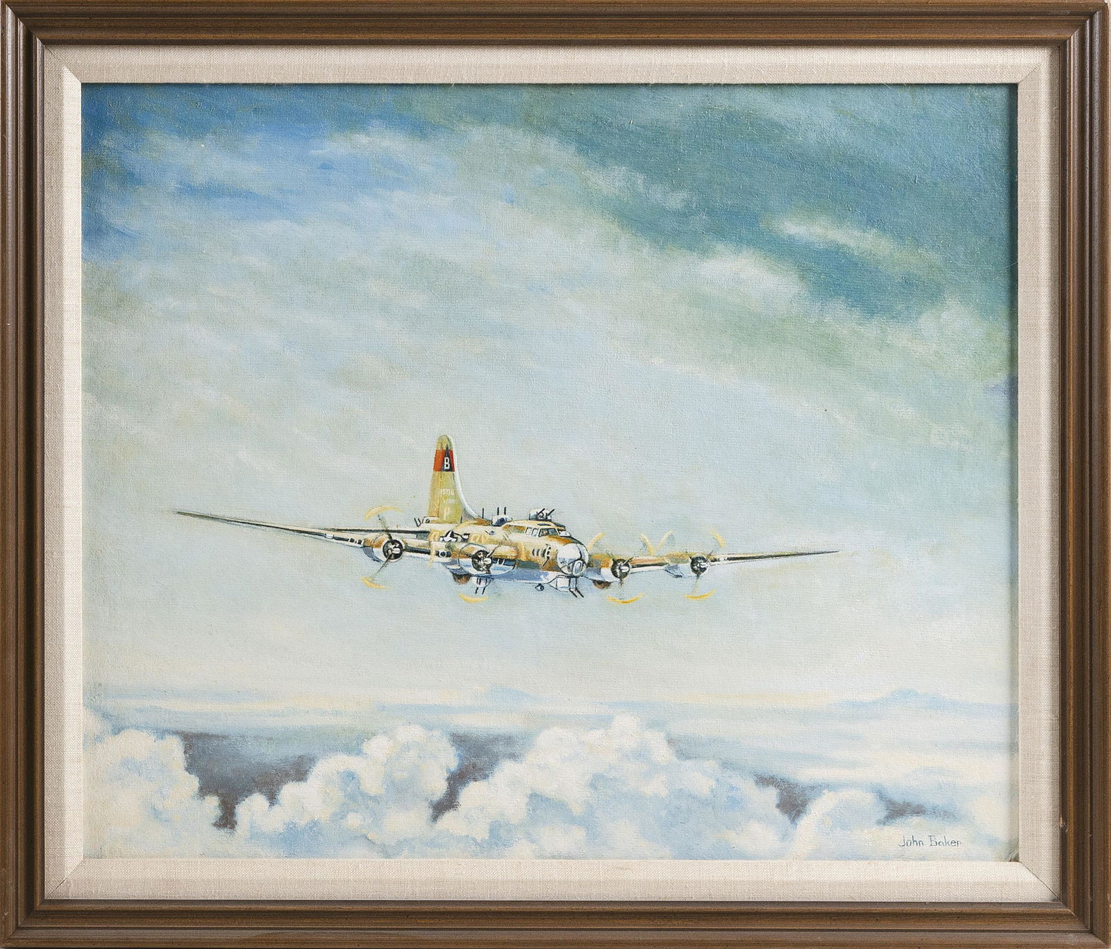 JOHN BAKER (America, 20th Century), A bomber in (1 of 3)
