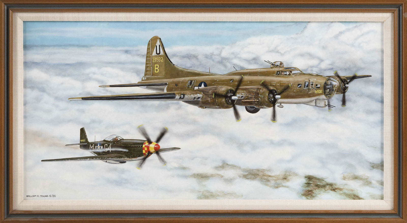 WILLIAM E. YOUNG (Texas, 20th Century) TWO PLANES (1 of 3)