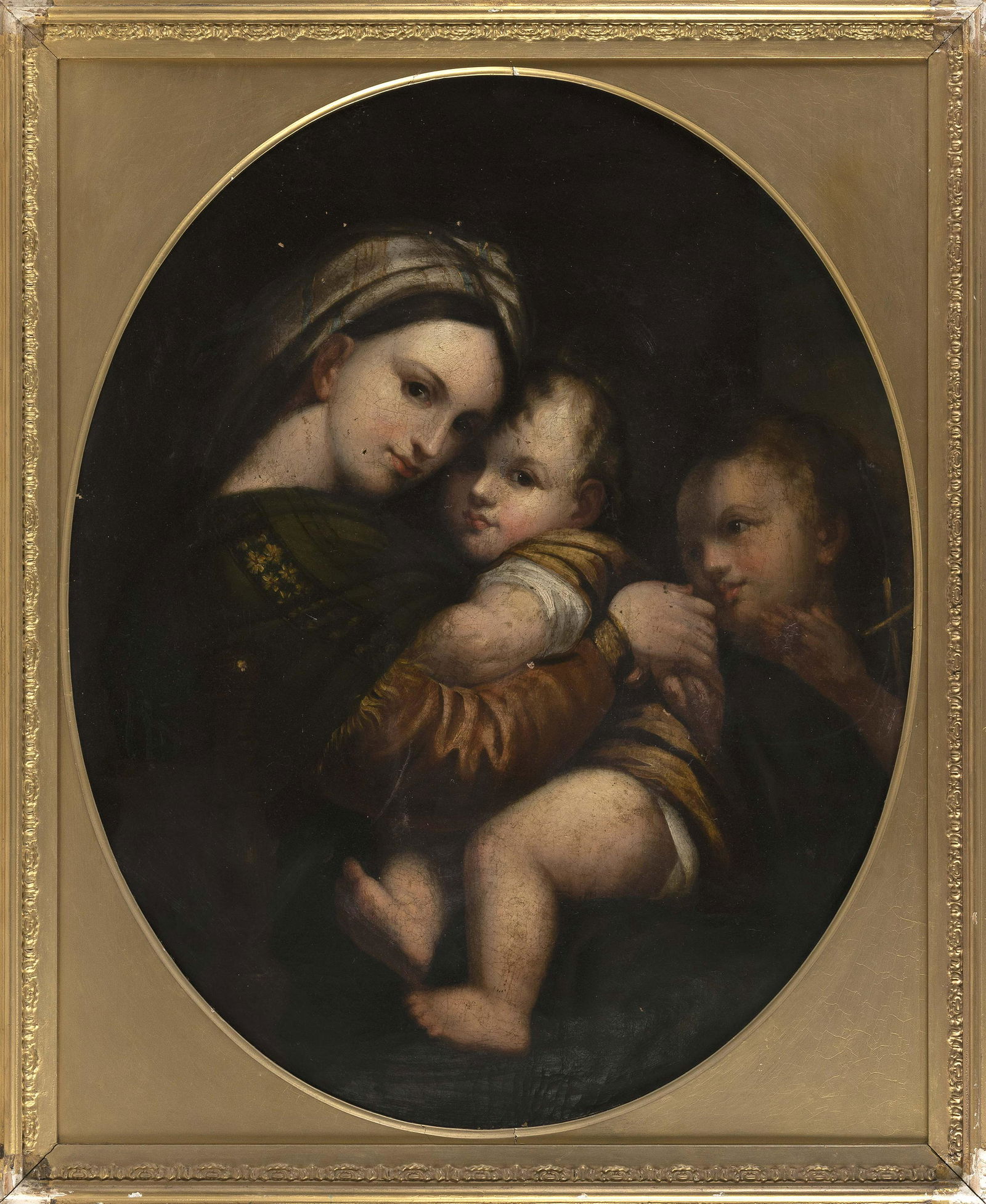 AMERICAN SCHOOL AFTER RAPHAEL (19th Century,), "Madonna (1 of 2)