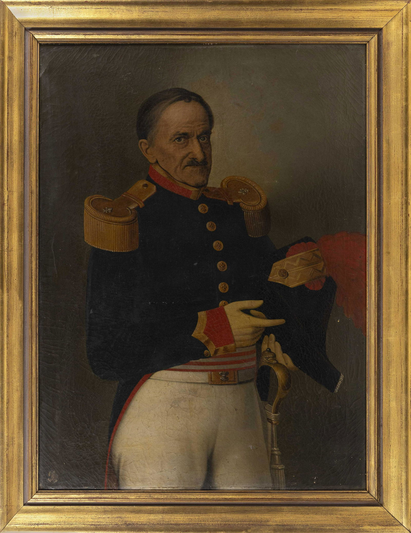 FRENCH SCHOOL (19th Century,), Portrait of an officer., (1 of 2)