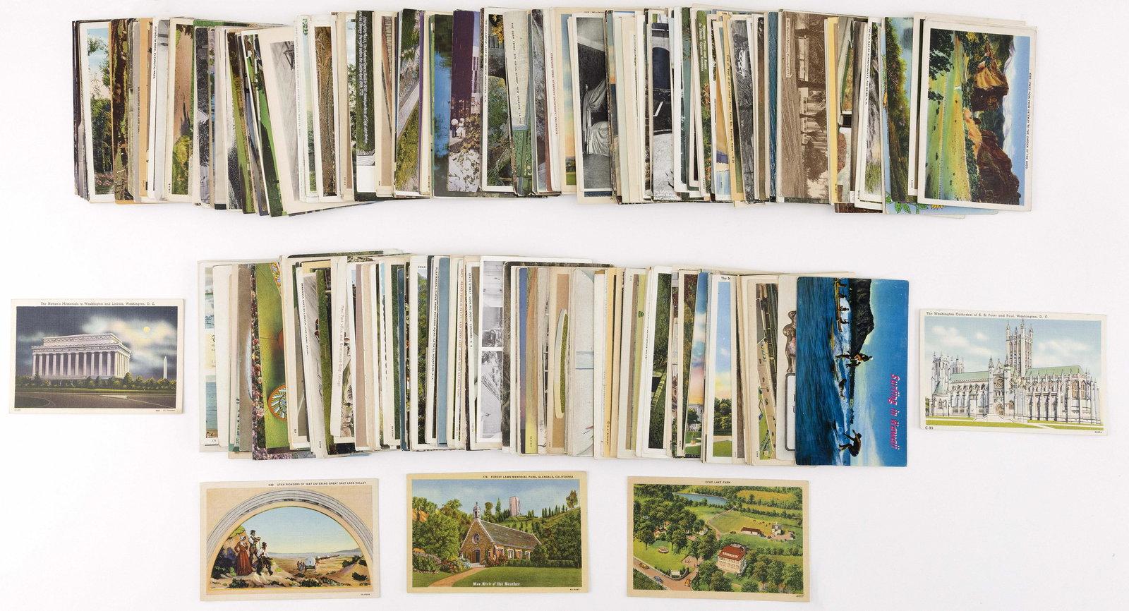 (VIEW) BOXED LOT OF 434 POSTCARDS (1 of 1)