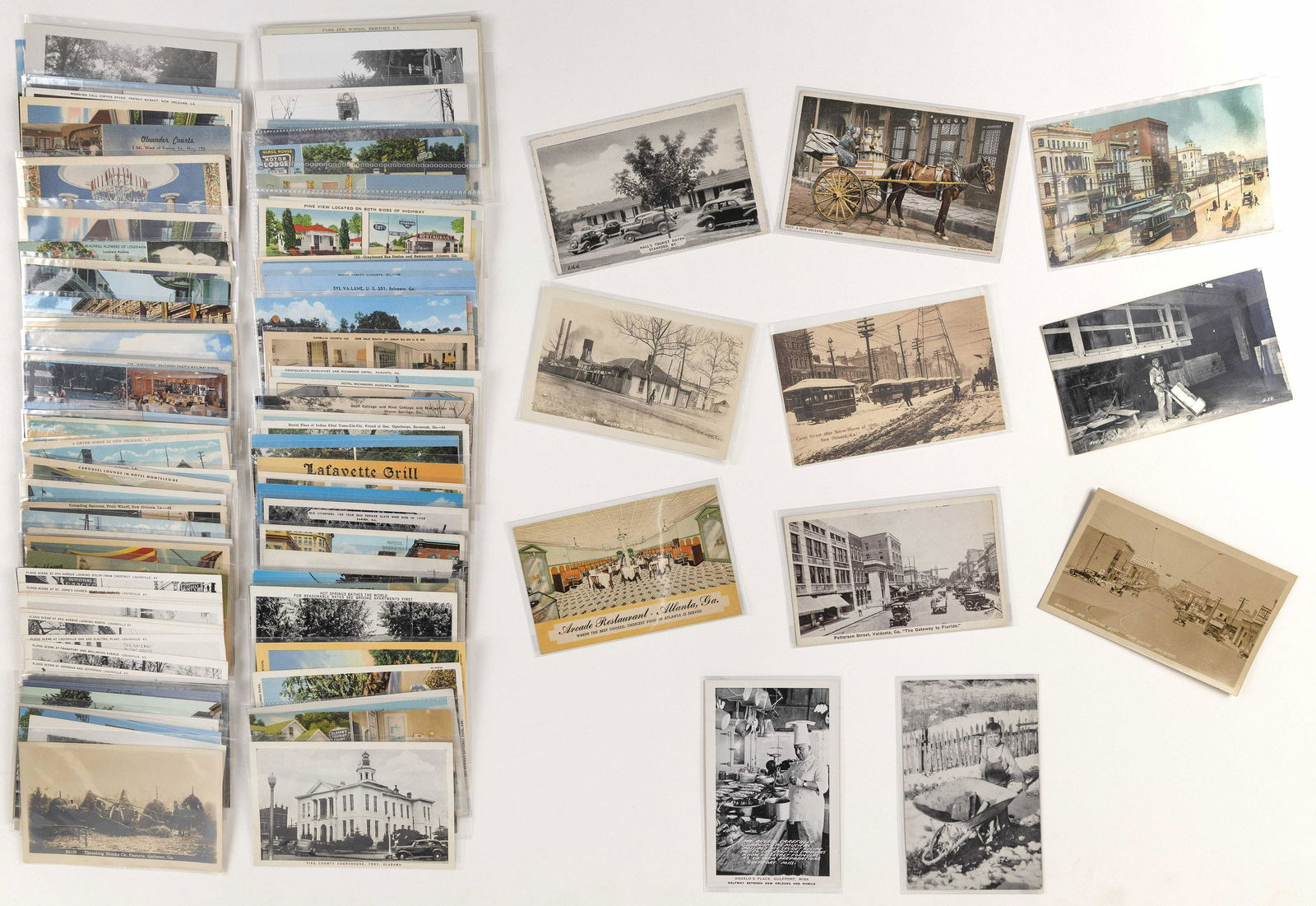 (VIEW) AL, AR, GA, KY, LA AND MS: 124 POSTCARDS First (1 of 1)