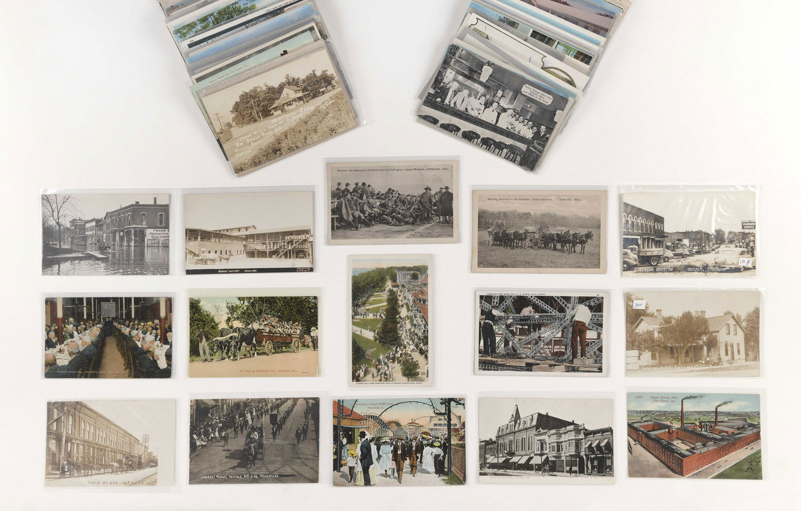 (VIEW) OHIO, INDIANA AND IOWA: 91 POSTCARDS Early to (1 of 1)